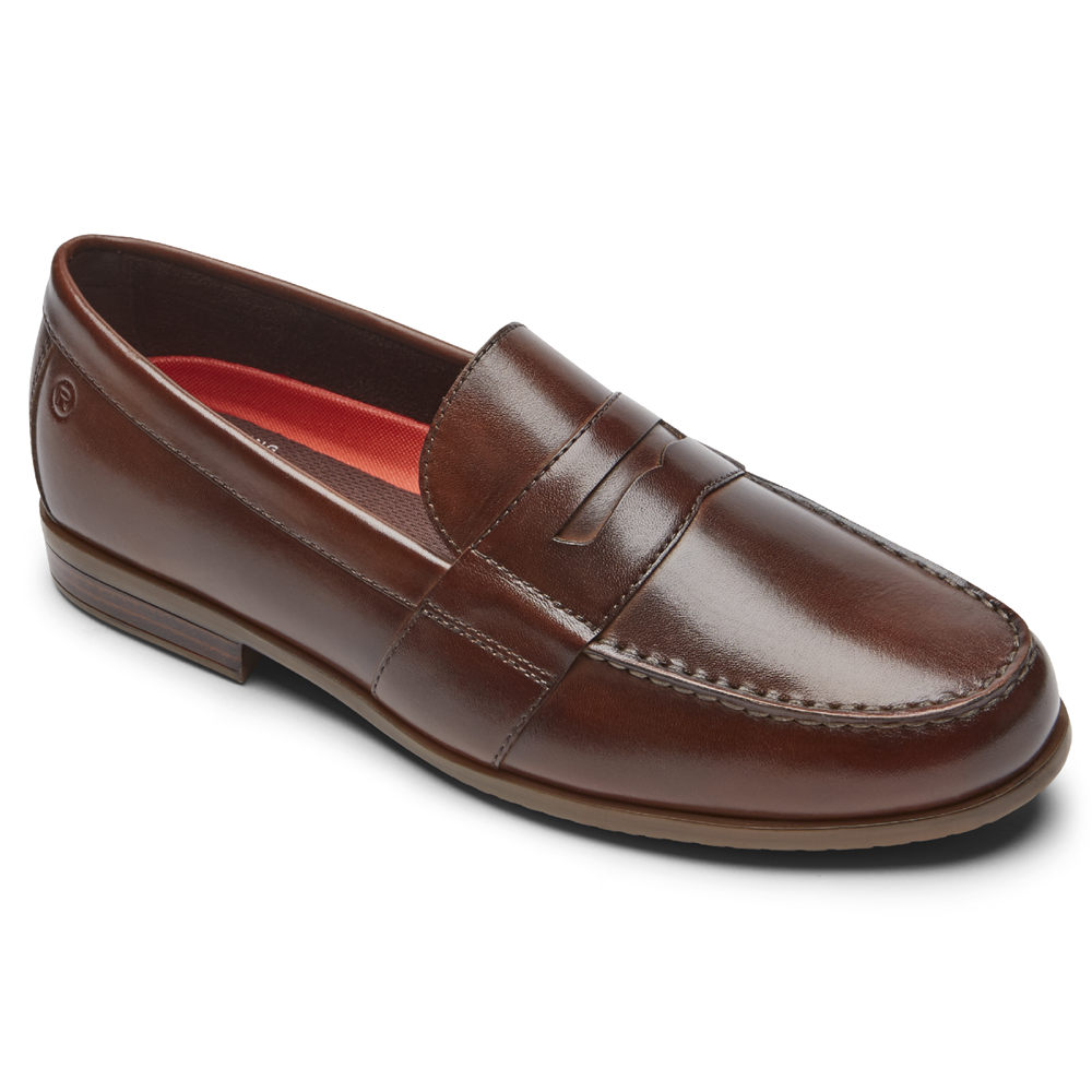 Mocasines Rockport Hombre Mexico - Classic Lite 2 Penny Marrom - ZGFBC1478